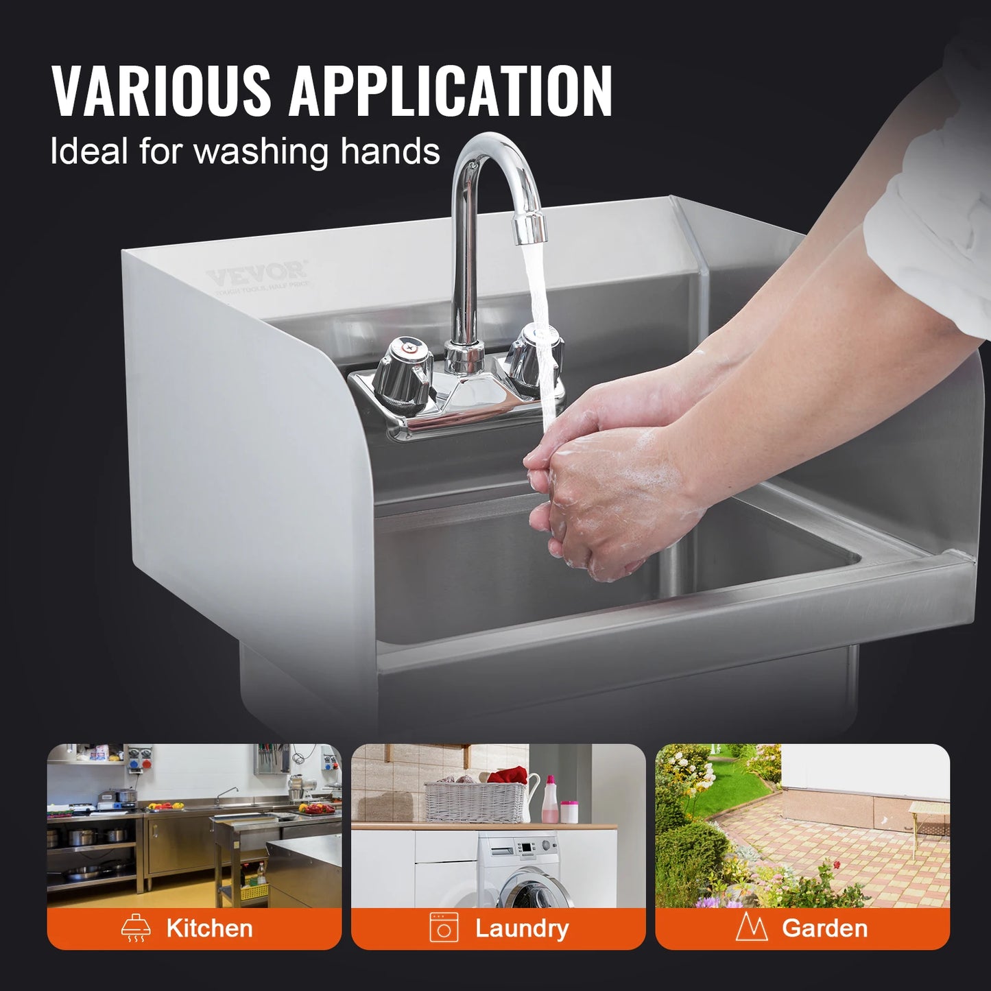 VEVOR Commercial Hand Sink with Faucet