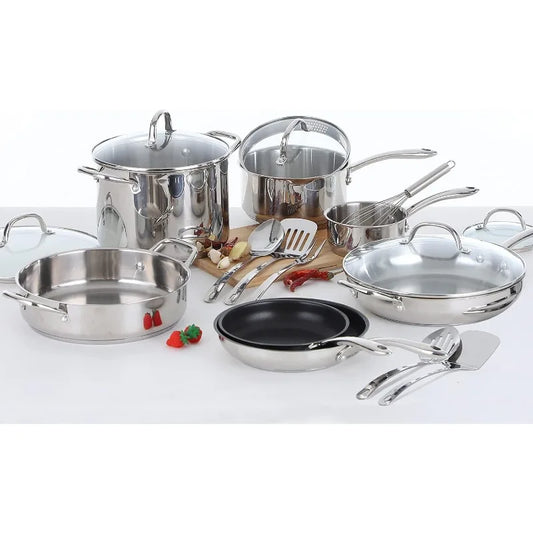 Kitchen Academy Stainless Steel Cookware Sets