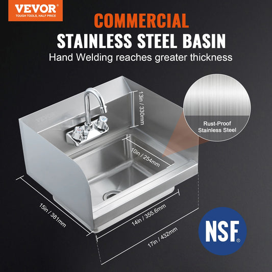 VEVOR Commercial Hand Sink with Faucet